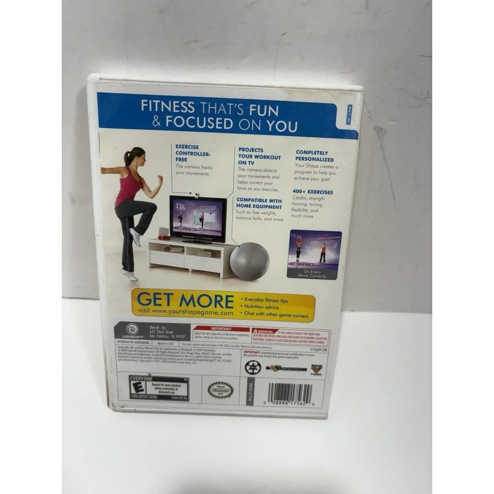 Your Shape Featuring Jenny McCarthy (Nintendo Wii)‎ Complete with Manual
